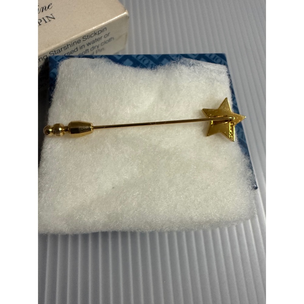 Avon Stickpin Womens OS Gold Vintage 1979 Starshine Fashion Accents Star Pin NIB - Picture 4 of 6